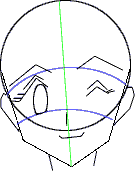 face w/features outlined
